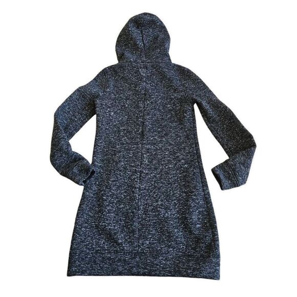 Fabletics womens XS heathered black hooded sweater tunic dress - Picture 3 of 8